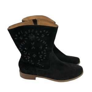 Jack Rogers Black Ankle Beaded Cowboy Boots